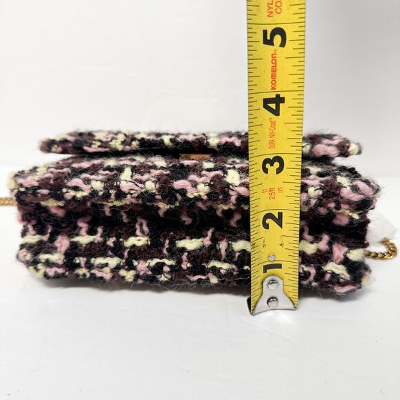 Tory Burch New Mini Kira Tweed Top Handle Chain Wallet Crossbody - Picture 16 of 16